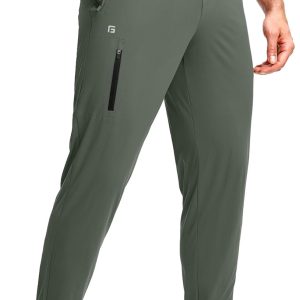 GGJ Men's Athletic Joggers with Zipper Pockets